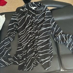 Patterned button up.
